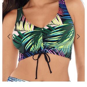 NWT SHIRR THING Bathing suit top